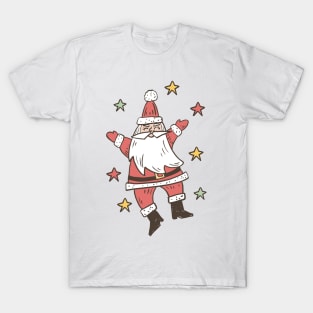 Retro Starry Santa T-Shirt